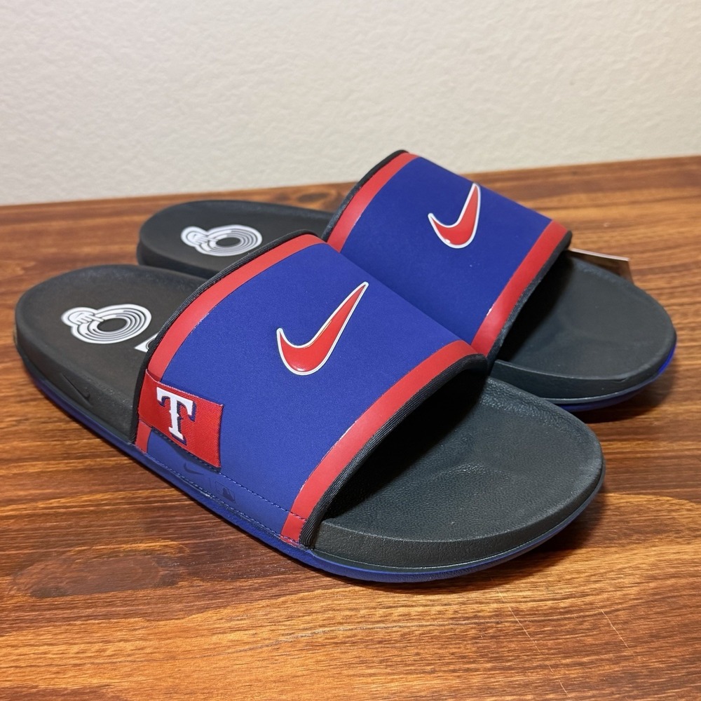 Nike Texas Rangers Mens Size 11 Offcourt Slides Sandals MLB Slip-On FN4456-400